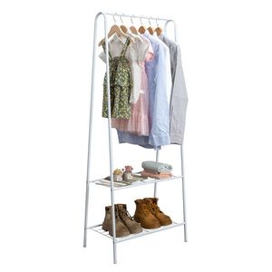 Scaffale a 2 livelli resistente per un'efficiente organizzazione di scarpe e vestiti - Appendiabiti e scaffali - Product Image 2
