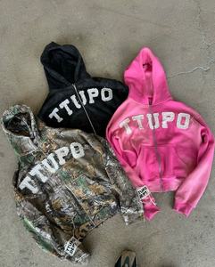 Sweat-shirt à capuche décontracté surdimensionné pour homme, grande taille, broderie 3D, style streetwear, 100 % coton - Product Image 1