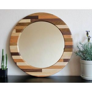 Espejo de Pared de Madera Ecológico Hecho a Mano, Decoración del Hogar con Estilo - Product Image 2