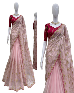 Saree en soie pure de la meilleure qualité pour les femmes prix de gros pour l'exportation de vêtements indiens et pakistanais - Product Image 1