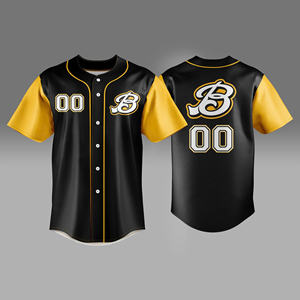 Vêtements de sport pour hommes, maillots de baseball personnalisés avec nom et numéro, manches courtes, imprimés par sublimation, respirants, anti-humidité, vêtements d'équipe - Product Image 3