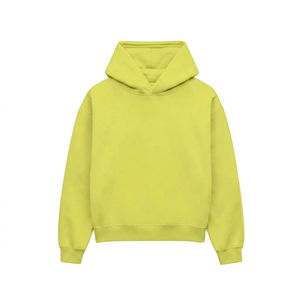 เสื้อฮู้ดดี้สีขาวขนาดใหญ่สำหรับผู้ชาย ผ้าฝ้าย 100% เฟรนช์เทอร์รี่ สวมใส่สบาย สีพื้น สไตล์สตรีทแวร์สำหรับฤดูใบไม้ร่วง - Product Image 4
