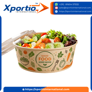 New Launched 500ml Custom Printed Eco-Friendly Disposable Large Round Paper Salad <b>Bowl</b> with Lid Colorful Design for Party Use - Product Image 3