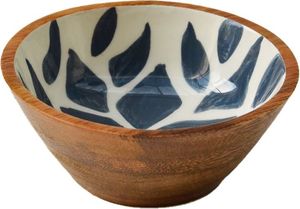 Tazón de Madera Hecho a Mano de Alta Calidad con Estampado Meena para Servir Alimentos, Vajilla, Utensilios de Cocina, Hecho con Madera - Product Image 4