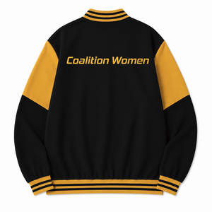 Custom NCBW Coalition <b>Women</b> Windbreaker embroidered logo blue & gold Casual Style for female with polyester lining - Product Image 3