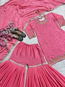 Robe de mariée pakistanaise traditionnelle 3 pièces en soie indienne brodée pour femme, tendance, meilleure qualité, faible MOQ, vente en gros - Product Image 5
