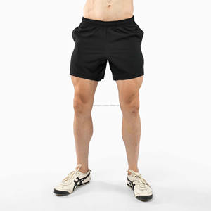 Shorts de sport unisexes respirants en maille solide, taille mi-haute, haute qualité, extensible dans les quatre sens, écologiques, légers, antibactériens, anti-humidité - Product Image 3