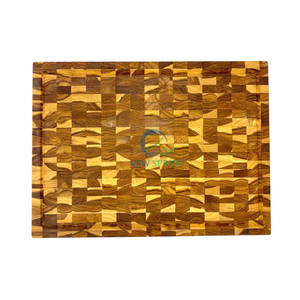 Tabla de cortar de grano de madera de teca de Vietnam-Bloques de cocina de madera duraderos para venta al por mayor - Product Image 5