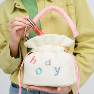 Bolso de Mano Tipo Cubo Mini para Mujer, con Cierre, Correa Ajustable, Diseño Arrugado Premium, para Compras y Uso al Aire Libre - Rosa - Product Image 4