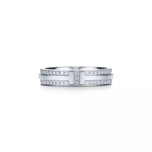 Anillo de Doble Hilera con Barra en T de Oro Rosa y Diamantes Cultivados en Laboratorio - Product Image 2
