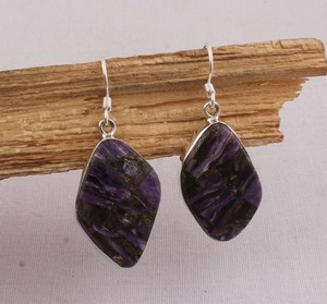 Wholesale Natural Jasper 925 <b>Sterling</b> <b>Silver</b> <b>Dangle</b> <b>Earrings</b> Earthy Pattern Gemstone Drop <b>Earrings</b> High Quality Jewelry - Product Image 4