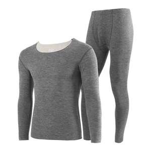 Ensemble de sous-vêtements thermiques pour homme, coupe régulière, personnalisable, en tissu lisse, écologique, respirant, séchage rapide, Spandex/Polyester - Product Image 2