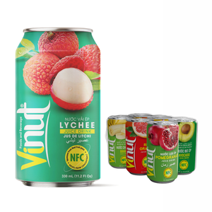 Boisson de jus de litchi 330ml rafraîchissante Vietnam boisson sans sucre prix d'usine marque privée échantillon gratuit - Product Image 1
