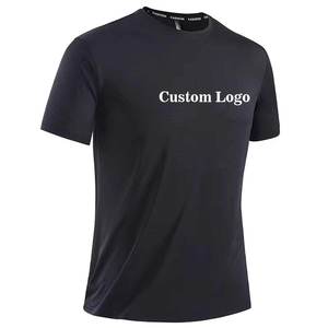 T-shirt de sport pour homme en gros, 100 % coton tricoté, respirant, séchage rapide, vêtements de fitness pour la gym - Product Image 4