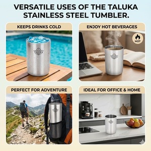 High Quality Round Plain 13 OZ Straight Stainless Steel Water Drinking Tumbler Reusable Cup For Home Kitchen Travel Office - Product Image 3
