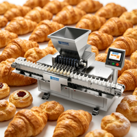 Machine d'injection automatique de crème à piston pour choux à la crème, mochi et croissants