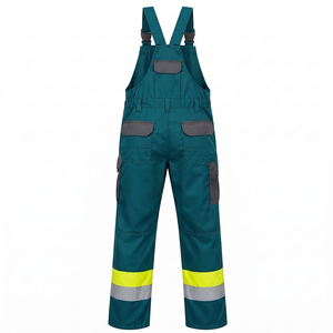 High Visibility Utility <b>Dungarees</b> Reflective Tape Road Maintenance Worker Overalls Best Seller Construction Work Bib Pants - Product Image 2