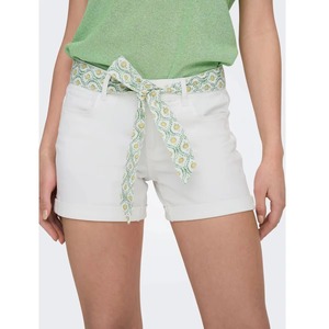 Women's Summer <b>Mini</b> Denim Jean Shorts High Beautiful Fancy Belt Breathable White Trending Industry Washed Technique High Quality - Product Image 1