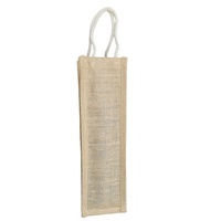 Sac à vin en jute |   Sac à vin réutilisable en toile de jute naturelle avec poignées en corde, porte-bouteille écologique pour cadeaux, mariages et fêtes