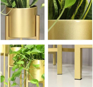 Macetero de Hierro Metálico con Soporte Elevado, Resistente a la Oxidación, Ligero, Fácil de Instalar, para Decoración del Hogar, Jardín u Oficina - Product Image 3