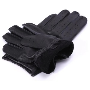 Guantes de Conducción de Cuero para Hombre, Forro de Cachemira, Diseño Transpirable con Pantalla Táctil para las Cuatro Estaciones, Cómodos para Uso Automotriz y al Aire Libre - Product Image 2