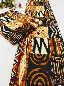 Tela de Algodón con Estampado Africano Multicolor Maputo de Alta Calidad con Patrones Vibrantes, Ideal para Ropa, Bolsos y Vestidos - Product Image 5