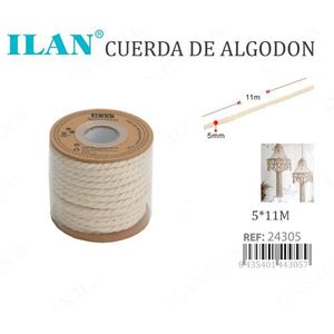 Cuerda de algodón Ilan de 5 mm x 11 m para manualidades y decoración - Product Image 3