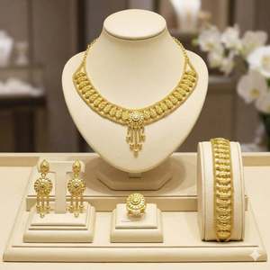 Wholesale 14K18K24K Micron Gold Plated France European Fashion Jewelry <b>Sets</b> Traditional Floral Design Bridal <b>Wedding</b> Jewelry <b>Set</b> - Product Image 1