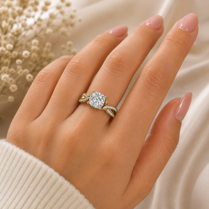 <b>Top</b> Cushion Cut Lab Grown Diamond Ring 925 <b>Silver</b> 9kt, 14kt, 18kt Gold Diamond Rings for Women's Engagement Ring - Product Image 2