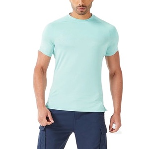 T-shirt de sport pour homme, coupe slim, léger, en maille, avec impression sérigraphique de logo personnalisé. - Product Image 2
