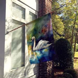 Swan House <b>Flag</b> Large Porch Sleeve <b>Pole</b> Decorative Yard Banner Artwork Multicolor Wall Hanging Polyester House Size <b>for</b> Outdoor - Product Image 2