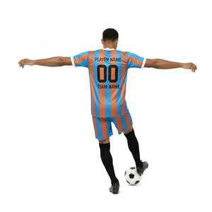 Conjuntos de Uniformes de Fútbol con Impresión por Transferencia de Calor, 100% Poliéster Transpirable, Manga Corta, Ropa de Fútbol de Invierno, Venta al Por Mayor - Product Image 3