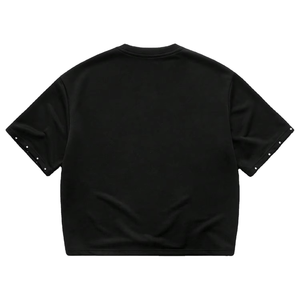 เสื้อยืดผู้ชายประดับเพชรเทียม คุณภาพสูง ผ้าฝ้าย 100% ทรงโอเวอร์ไซส์ ใส่สบาย แขนสั้น ยูนิเซ็กส์ สไตล์ลำลอง สตรีทแวร์ แฟชั่น - Product Image 2