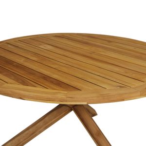 Modern <b>Round</b> <b>Solid</b> <b>Wood</b> <b>Dining</b> <b>Table</b> with X-Shaped Legs Eco-Friendly & Durable for Home Hotel Office Use - Product Image 2