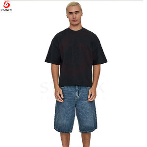 เสื้อยืดทรงบ็อกซี่ลำลองสำหรับผู้ชาย ผ้าฝ้ายพรีเมียม คอกลม ทรงหลวม แขนสั้น เป็นมิตรกับสิ่งแวดล้อม ระบายอากาศได้ดี ดีไซน์สั่งทำได้ ใส่ได้ทุกวัน - Product Image 1