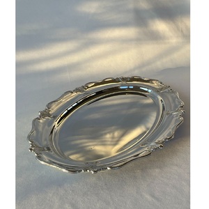 Élégante coupelle ovale en aluminium pour servir le beurre, plateau décoratif en métal, finition miroir poli, pour la maison, l'hôtel et la restauration. - Product Image 1