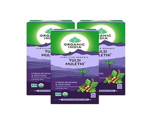 Organic India Tulsi Mulethi 25 Bolsitas de Té (Paquete de 3) - Product Image 1