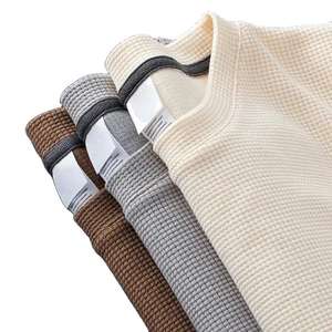 T-shirt thermique en coton respirant à motif gaufré |   Haut d'hiver à manches longues au toucher doux |   Fournisseur en gros - Product Image 6