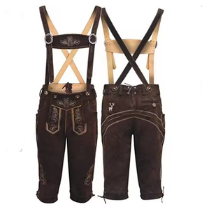 ZASSON SPORTS Fabricant de Lederhosen bavarois personnalisés unisexes, shorts en cuir véritable pour l'Oktoberfest allemand - Product Image 3