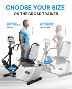 Vélo elliptique de physiothérapie avec moniteur de fréquence cardiaque et console LCD - Product Image 6