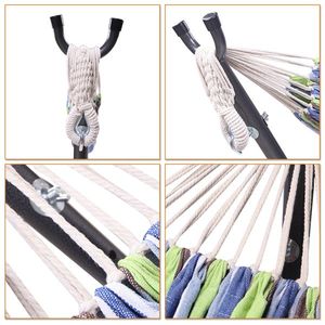 Portable Outdoor Polyester <b>Hammock</b> Set Green Color for Outdoor Relaxation - Product Image 3