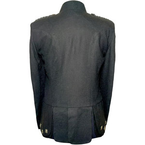 Men's Doublet Jacket - Traditional Scottish Highland Kilt Jacket - 100% Wool Black - Product Image 2