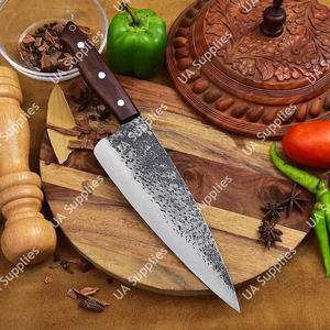 Cuchillo de Chef Vintage Forjado a Mano OEM Personalizado, Ambidiestro, de 2 Pulgadas de Ancho, de Acero Inoxidable con Funda de Cuero para Uso Diario - Product Image 5