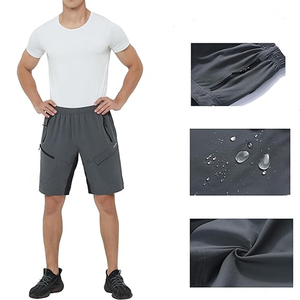 <b>Men's</b> Quick Dry Breathable <b>Cycling</b> <b>Shorts</b> Gray Polyester Sweat-Wicking Sport <b>Shorts</b> for Adults - Product Image 1