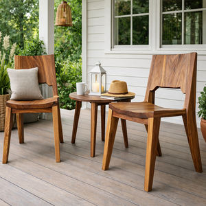 Suar Solid <b>Wood</b> Premium Modern Design Best Seller NARA Dining <b>Chair</b> Minimalist Armless <b>Chair</b> for <b>Kitchen</b> Restaurant Hotel Use - Product Image 3