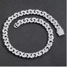 Collier chaîne cubaine en argent sterling 925, serti de micro-pavés de diamants CZ, bijoux de luxe hip-hop pour hommes et femmes - Product Image 3