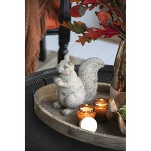 Set di 2 Scoiattoli in Resina con Finitura Rustica, 8x4x8.3"H, Decorazione Creativa per Casa, Autunno e Ringraziamento - Product Image 4