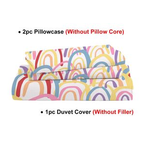 Set Copripiumino Moderno Queen Size Arcobaleno con 3 Pezzi (1 Copripiumino 228x228 cm + 2 Federe) - Product Image 5
