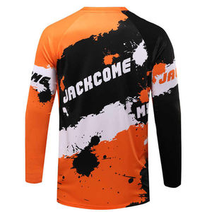 เสื้อเจอร์ซีย์โมโตครอสแบบสั่งทำพิเศษ พิมพ์ลายด้วยความร้อน ผ้าสแปนเด็กซ์/คอตตอนตาข่าย แขนยาว เหมาะสำหรับฤดูร้อน สำหรับปั่นจักรยาน แบบสั่งทำสำหรับผู้ชาย - Product Image 2