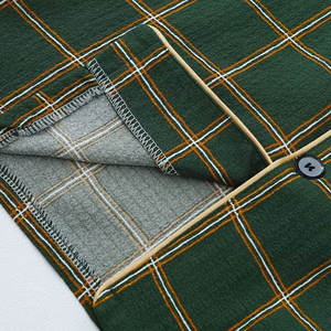 Ensemble cardigan décontracté et confortable à carreaux noirs, col rabattu, idéal pour le printemps, l'été, l'automne et l'hiver, 4 saisons - Product Image 5